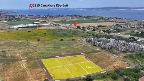314M² YERİ YÜKSEKTE HEMEN İNŞAAT YAPILABİLİR HARİKA MANZARALI SATILIK ARSA